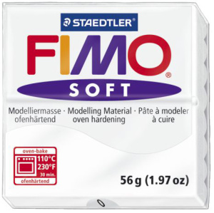 Полимерная глина FIMO "Soft", уп. 57 г, цвет белый. Арт 8020-0