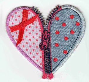 Термоаппликация HKM "Сердечко на молнии". Арт 33687/1SB