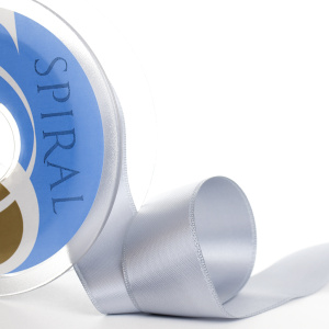 Лента атласная двусторонняя SAFISA, 15 мм, 25 м, цвет 27, серый светлый. Арт 110-15мм-27             