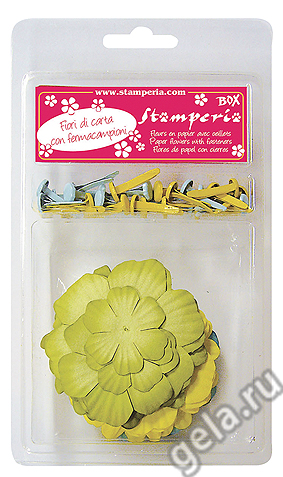 Набор бумажных цветов с брадс. Арт PCF10                   