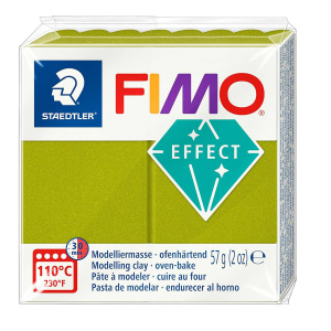 Полимерная глина FIMO "Effect", уп. 57 г, цвет зеленый металлик. Арт 8010-51
