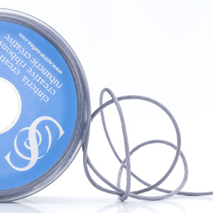 Шнур атласный SAFISA 2 мм, 25 м, цвет 68, темно-серый. Арт 462-68                  