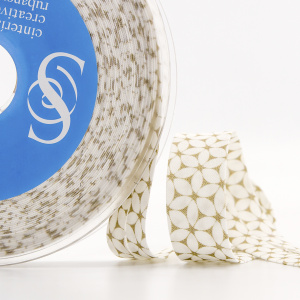 Косая бейка с рисунком SAFISA, арт.6630, 20 мм, 20 м, цвет 01. Арт 6630-20мм-01