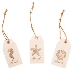 Тэги для декора "Beach" со шнуром. Арт 56942000