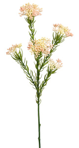 Ветка декоративная "Рисовый цветок", 72 см, 5 веточек, цвет нежно-коралловый. Арт 206160-230