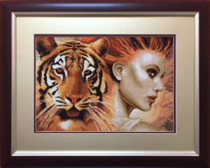 Вышитая картина "Сама о себе". Арт Модель 08.001.02