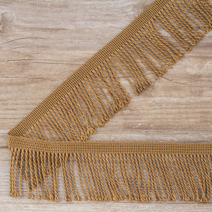 Бахрома витая, 60 мм, цвет темно-бежевый теплый. Арт PP-60 col.710