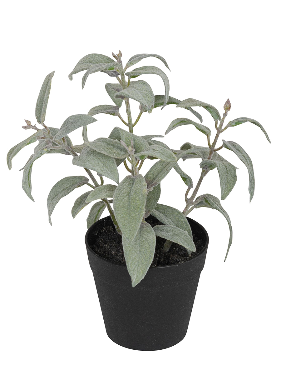 Цветок декоративный в кашпо "Шалфей". Арт 106230-801