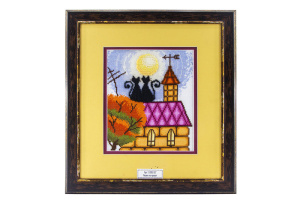 Вышитая картина "Кошки на крыше". Арт Модель 13.002.02