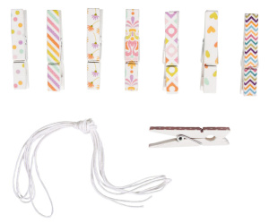 Декоративные прищепки со шнуром. Арт 46021000