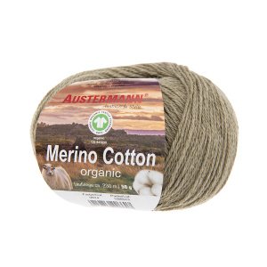 Пряжа Merino Cotton organic, 55% шерсть, 45% хлопок, 50 г, 230 м. Арт 98311-0024