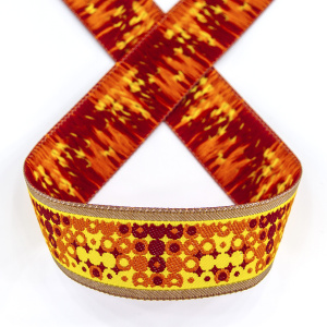 Лента жаккард SAFISA, 25 мм, 15 м, цвет 04. Арт 9105-25мм-04