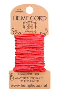 Шнур HEMPTIQUE на мини-блистере #20 - 1 мм, 6 м. Арт HMC20NP