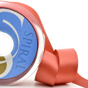 Лента атласная двусторонняя SAFISA, 15 мм, 25 м, цвет 36, клубничный мусс. Арт 110-15мм-36