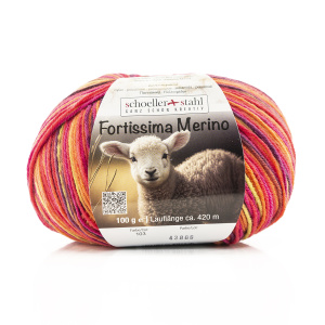 Пряжа Fortissima Merino 4-fach, 75% шерсть, 25% полиамид, 420 м, 100 г. Арт 93042-0103