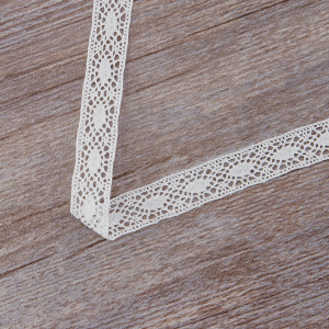 Мерсеризованное хлопковое кружево, 16 мм, белый. Арт 2109/01