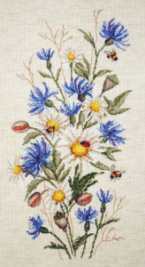 Набор для вышивания "Васильки и ромашки". Арт 04.004.12