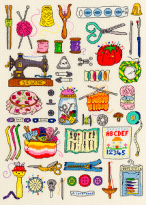 Набор для вышивания "Sewing" (Шитьё). Арт XH1