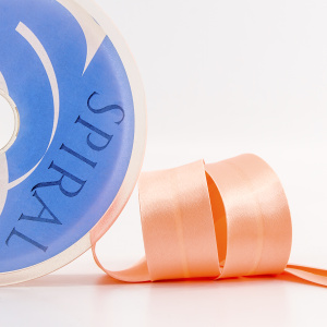 Косая бейка атласная 30 мм, 25 м, цвет 85, бледно-розовый. Арт 6260-30мм-85            