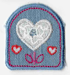 Термоаппликация HKM "Цветок-сердечко". Арт 33710/1SB