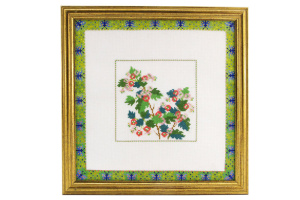 Вышитая картина "Зеленые веточки". Арт Модель 20.012.02