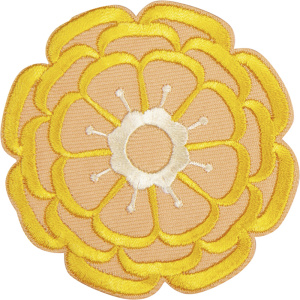 Термоаппликация "Оранжевый цветок". Арт 38499