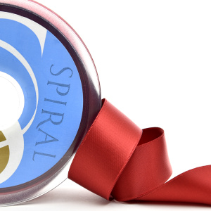 Лента атласная двусторонняя SAFISA, 50 мм, 25 м, цвет 84,вишневый. Арт 110-50мм-84             