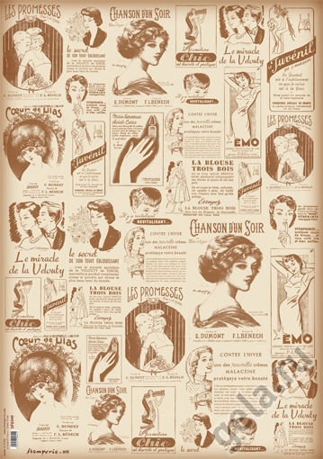 Карта для декупажа "Афиши". Арт DFG349                  