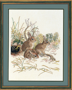 Набор для вышивания "Три кролика". Арт 12-972                  