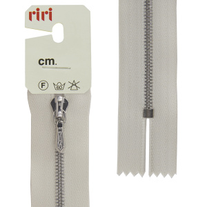 Молния металл, Ni, слайдер Tropf, 4 мм, неразъёмная карманная, 18 см, цвет 2111, бело-бежевый светл. Арт 3411120/18/2111      