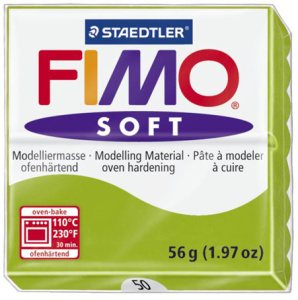 Полимерная глина FIMO "Soft", уп. 56 г, цвет зеленое яблоко. Арт 8020-50