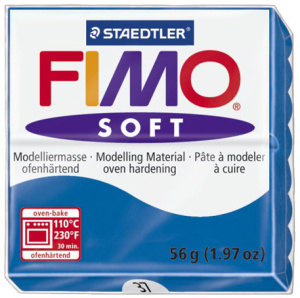 Полимерная глина FIMO "Soft", уп. 56 г, цвет синий. Арт 8020-37