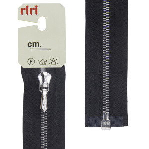 Молния металл, Ni, слайдер Tropf, 4 мм, разъёмная однозамковая, 90 см, цвет 2110, черный. Арт 3000012/90/2110      