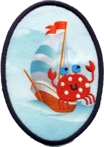 Термоаппликация HKM "Краб с парусником". Арт 32853/1SB