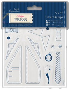 Набор штампов прозрачных "Элегантный мужчина" Heritage Press. Арт PMA907208