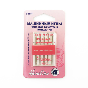 Иглы для бытовых швейных и швейно-вышивальных машин вышивальные № 75, 90. Арт 108.99                  