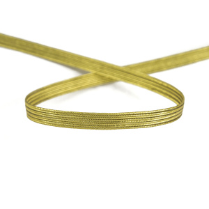 Резинка продежка 6,5 мм, цвет золотистый люрекс. Арт 851146008X7000          