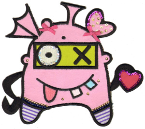 Термоаппликация HKM "Розовый монстр". Арт 32041/1SB