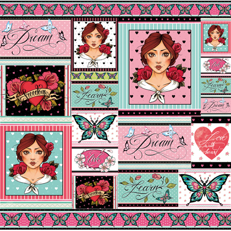 Салфетка рисовая с контуром "Мечта". Арт DFT244