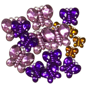 Набор декоративных элементов Favorite Findings, "Прозрачные бабочки " 10-21 мм. Арт 550001201               