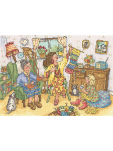 Набор для вышивания "Knit And Natter". Арт XWB1