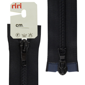 Молния  спираль, разъёмная 2 замка, 6 мм, 75 см, цвет 2110, черный. Арт 2530858/75/2110