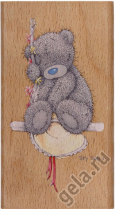 Штамп деревянный "Счастлив". Арт MTY906113               