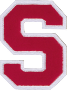 Термоаппликация "Буква S красная". Арт 43225