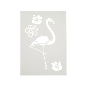 Трафарет "Фламинго и цветы". Арт 9320833