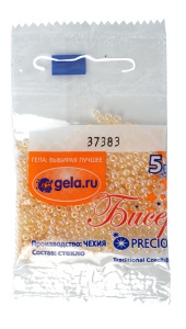 Бисер Preciosa №10, 5 г., цвет №37383 оранжево-бежевый радужный. Арт G 37383