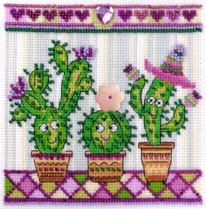Набор для вышивания "Веселые кактусы". Арт 13.003.14