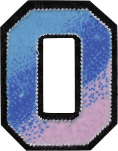 Термоаппликация "Буква О разноцветная". Арт 43232