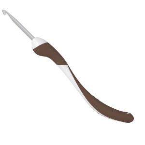 Крючок, вязальный с эргономичной пластиковой ручкой addiSwing Maxi №5, 17 см. Арт 141-7/5-17