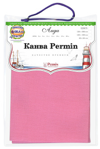 Канва в упаковке Aida 14 ct, 65 х 50 см, цвет №02. Арт 357/50/02